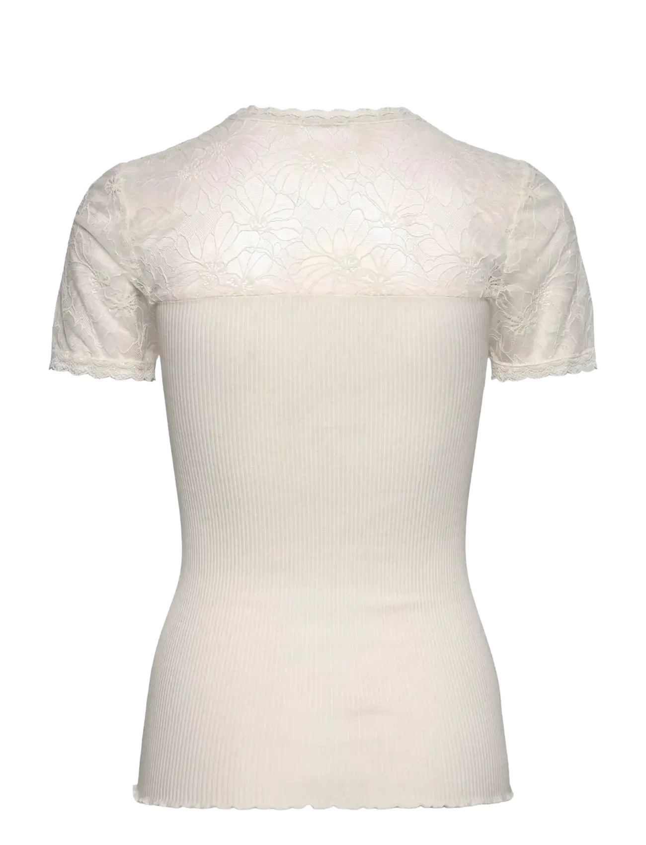 Rosemunde - RWBeatha Silk SS Lace  T-shirt - ivory - 1