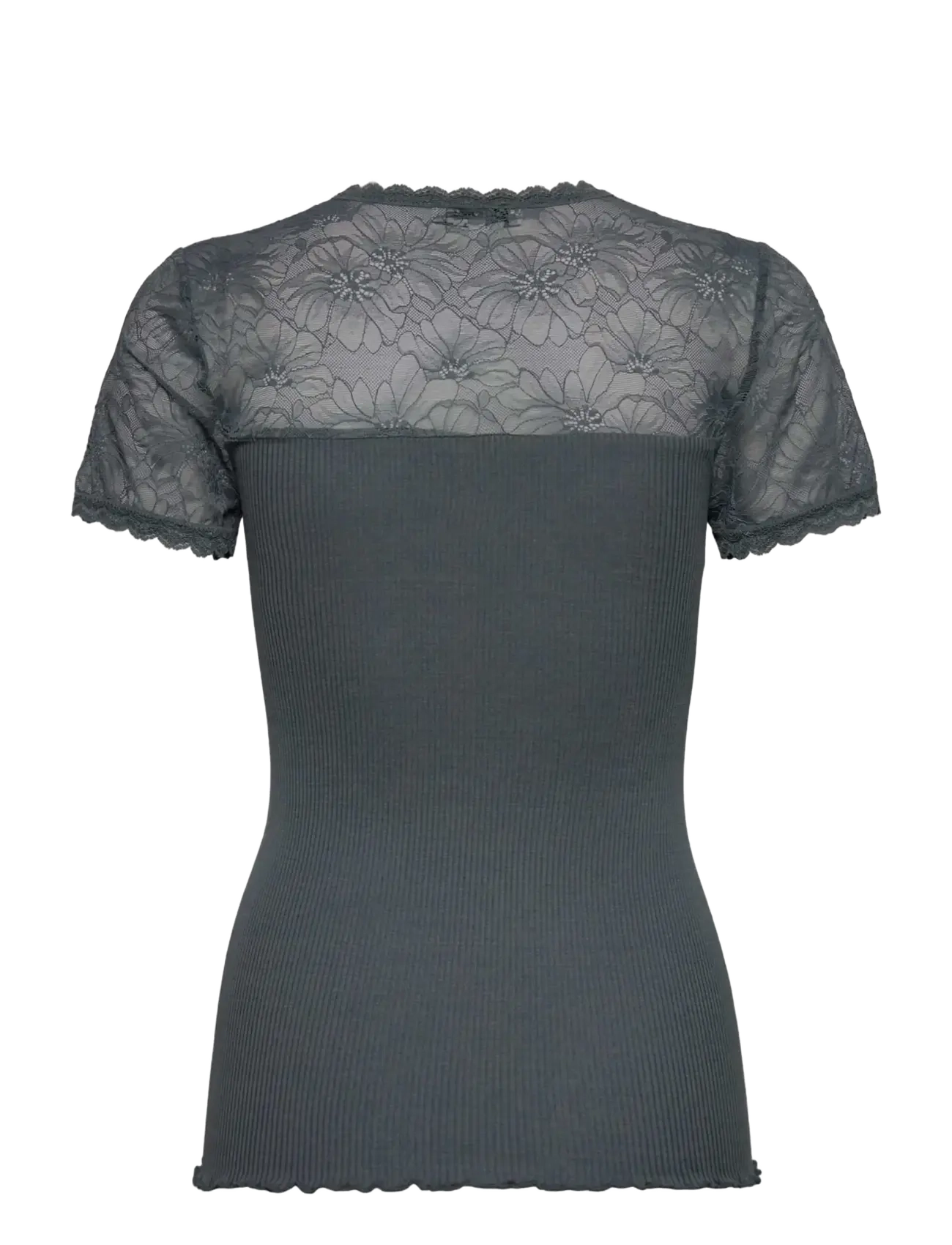 Rosemunde - RWBeatha Silk SS Lace  T-shirt - t-shirts - stormy weather - 1