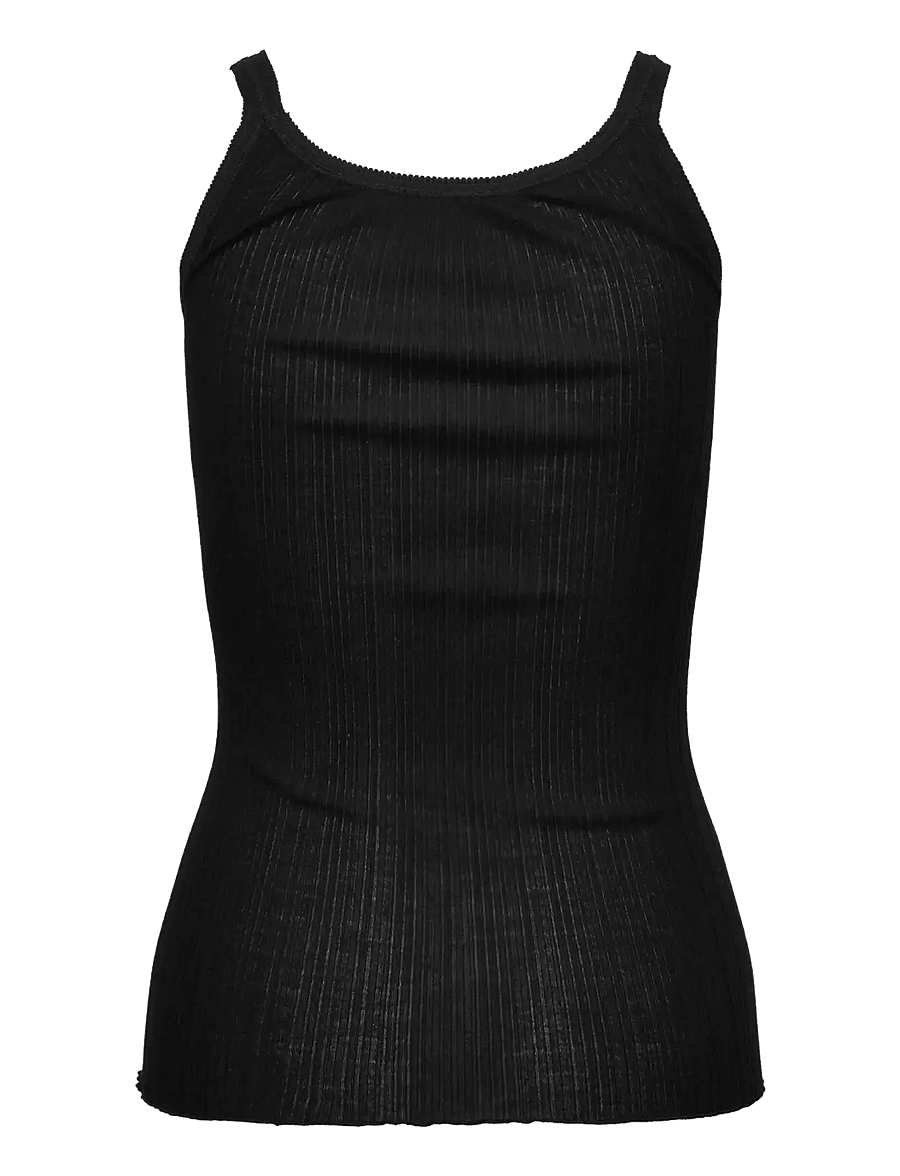 Rosemunde - RWElise Wool Strap Top - varrukateta topid - black - 1