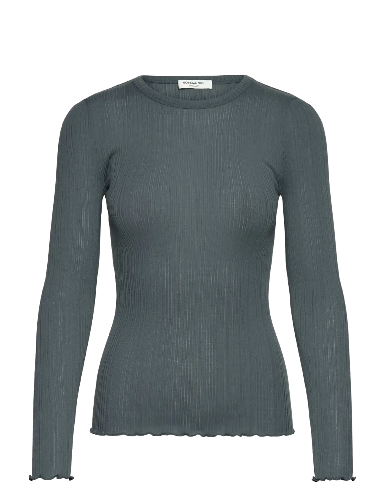 Rosemunde RWElise Wool LS O-neck T-shirt - Vêtements - STORMY WEATHER / grey