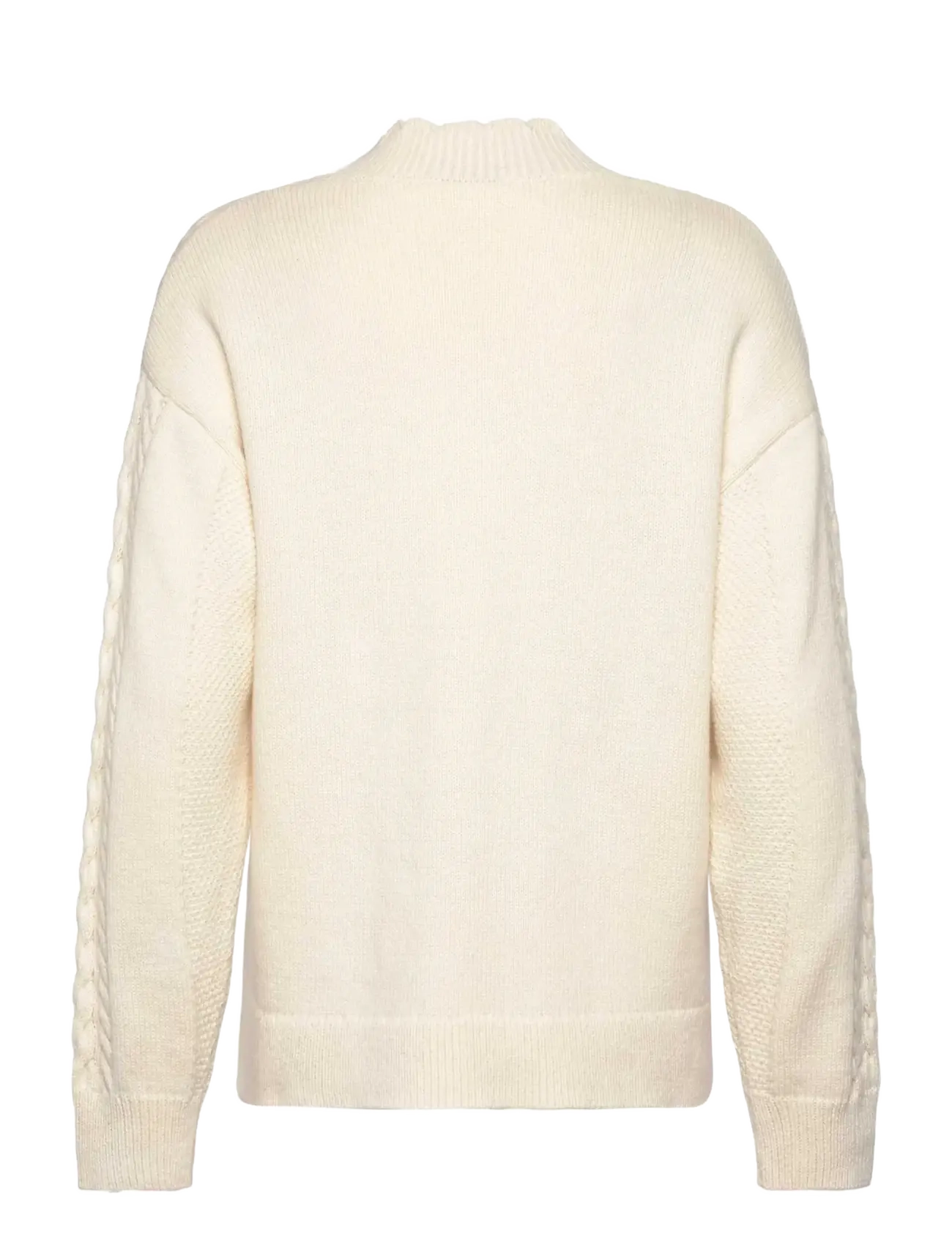 Rosemunde - RWAlexa LS Wool Blend V-neck Pullover - striktrøjer - ivory - 2