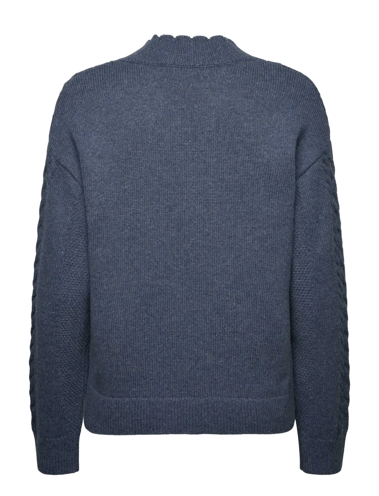 Rosemunde - RWAlexa LS Wool Blend V-neck Pullover - gebreide truien - stormy weather melange - 1