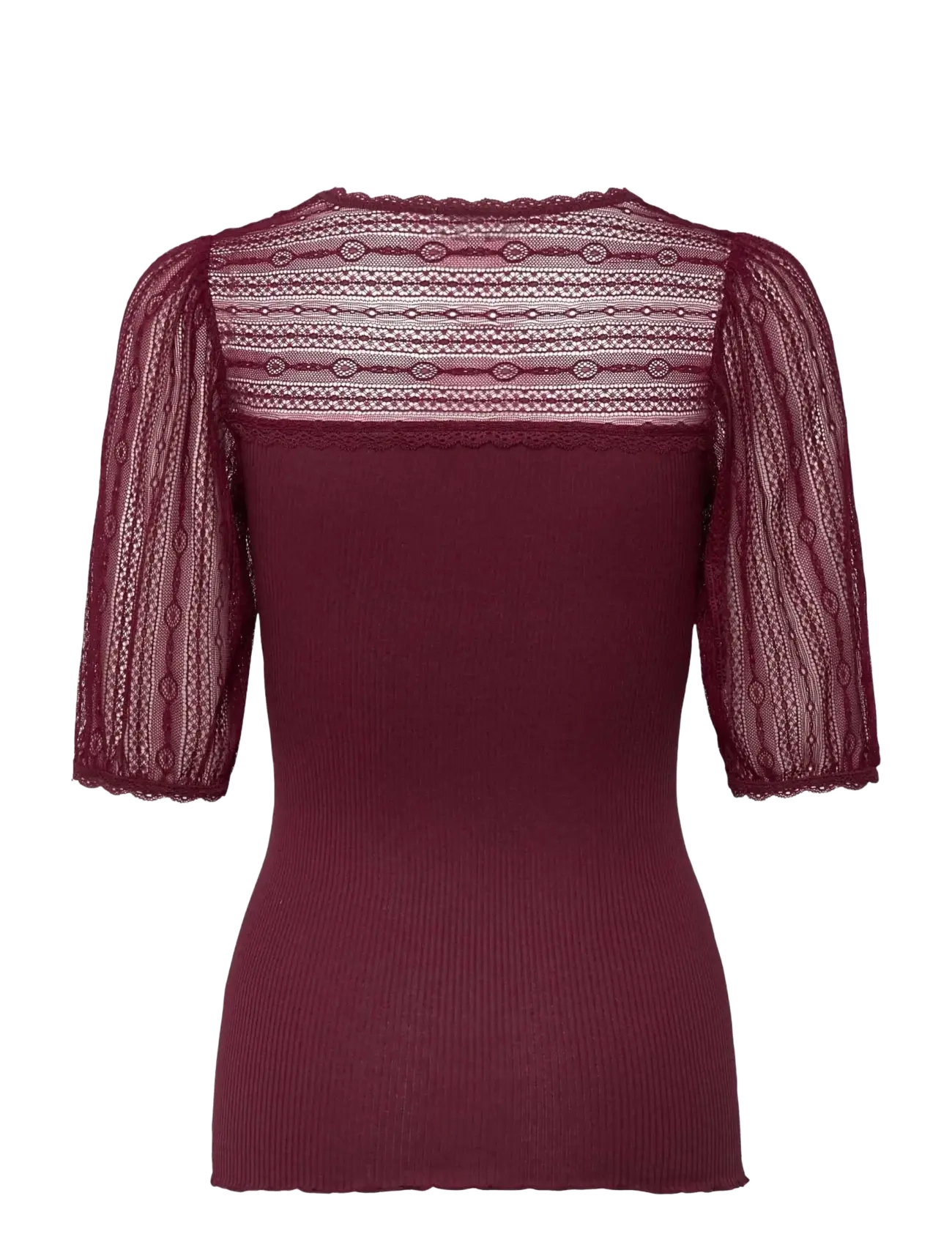 Rosemunde - RWBeatha Silk Full lace 2/4 T-shirt - windsor wine - 1