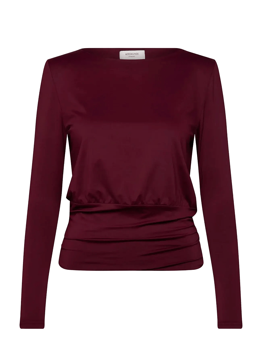 Rosemunde - RWBridget LS T-shirt - langärmlige tops - windsor wine - 0