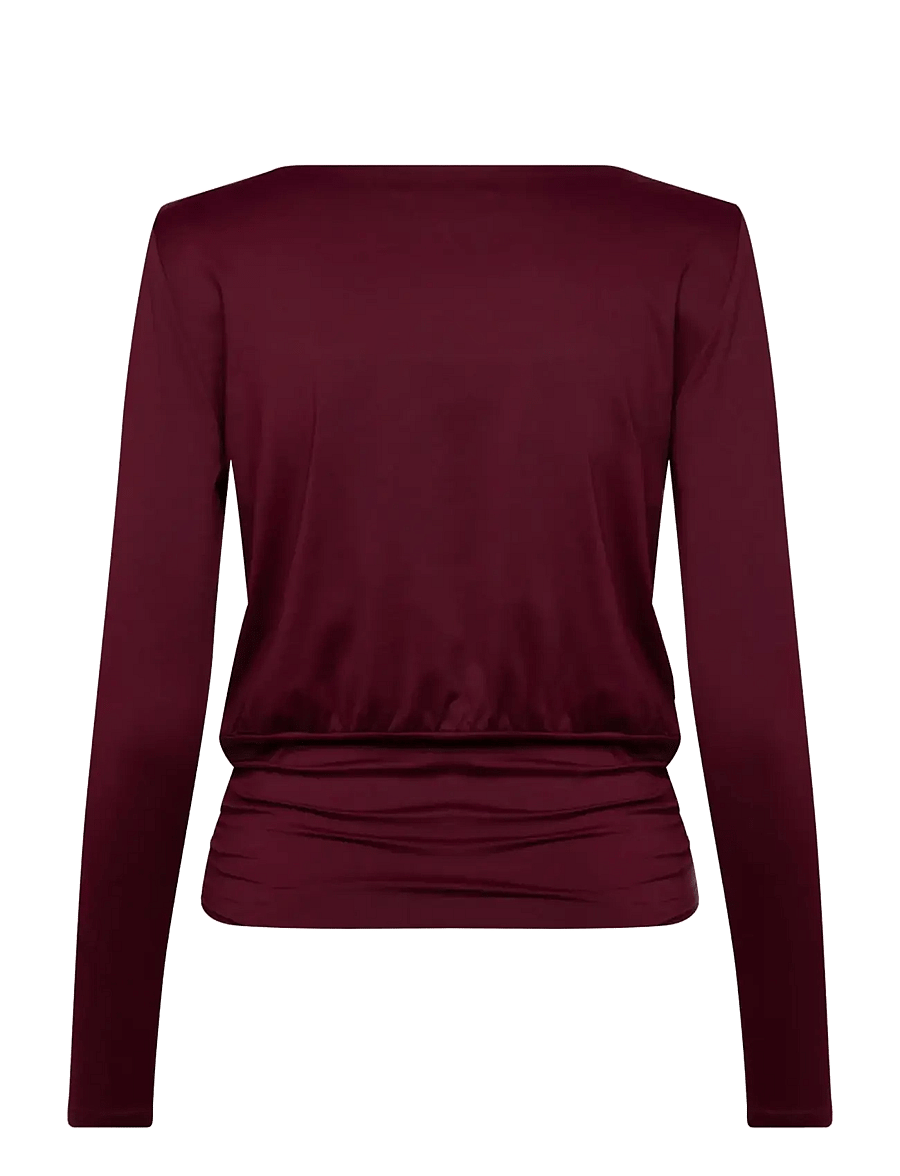 Rosemunde - RWBridget LS T-shirt - langärmlige tops - windsor wine - 1