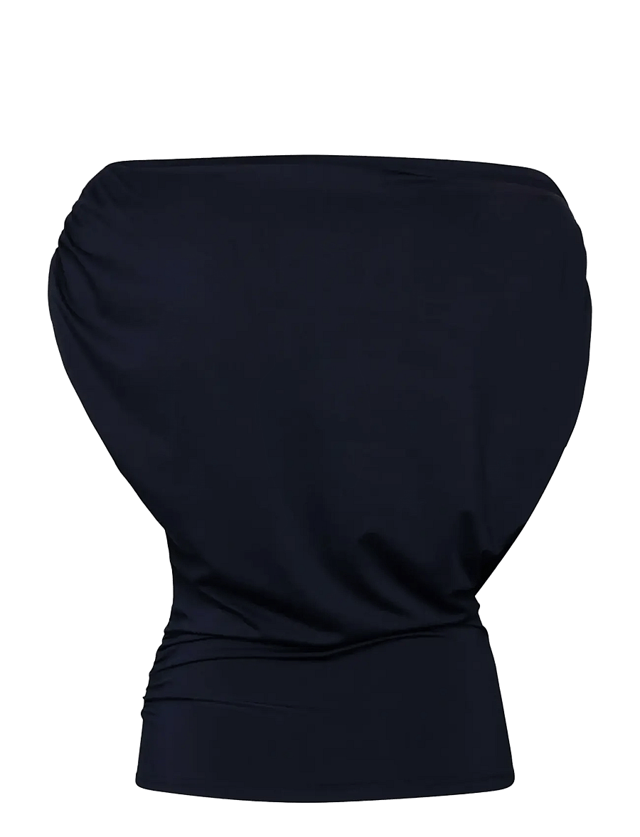 Rosemunde - RWBridget Draped SS T-shirt - tanktops - navy - 1