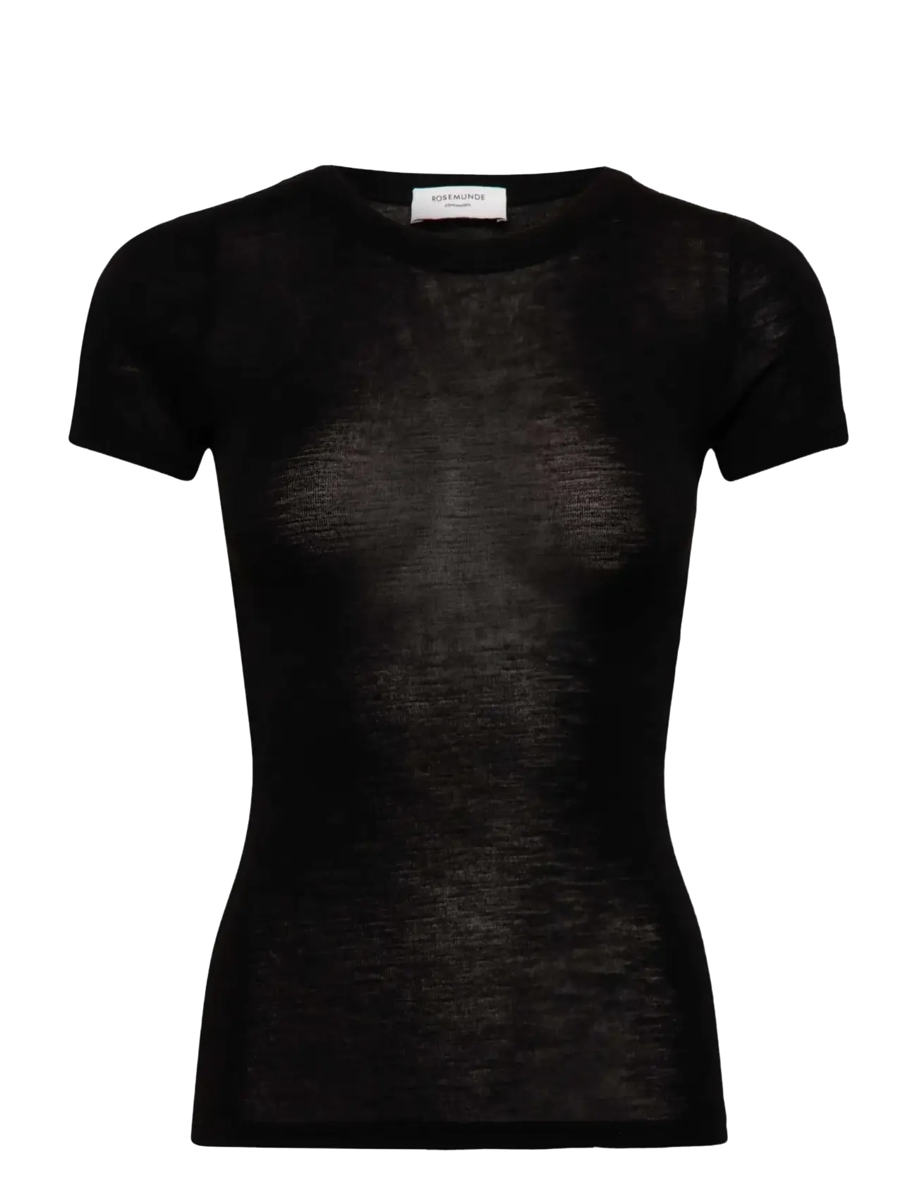 Rosemunde RWSara Cashmere Blend Capsleeve T-shirt - T-shirts - BLACK / black