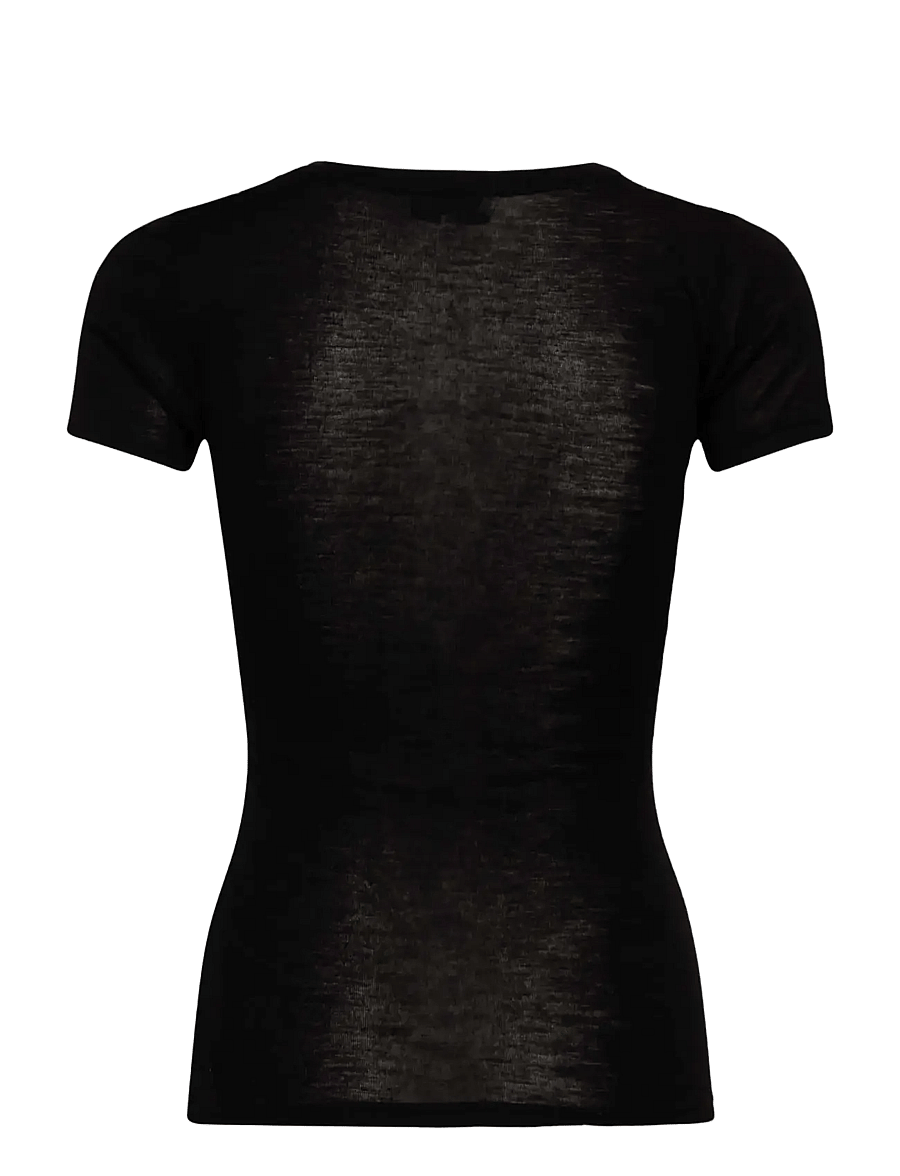 Rosemunde - RWSara Cashmere Blend Capsleeve T-shirt - kaschmir - black - 1