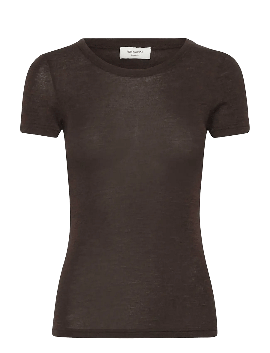 Rosemunde - RWSara Cashmere Blend Capsleeve T-shirt - kaschmir - mole melange - 1