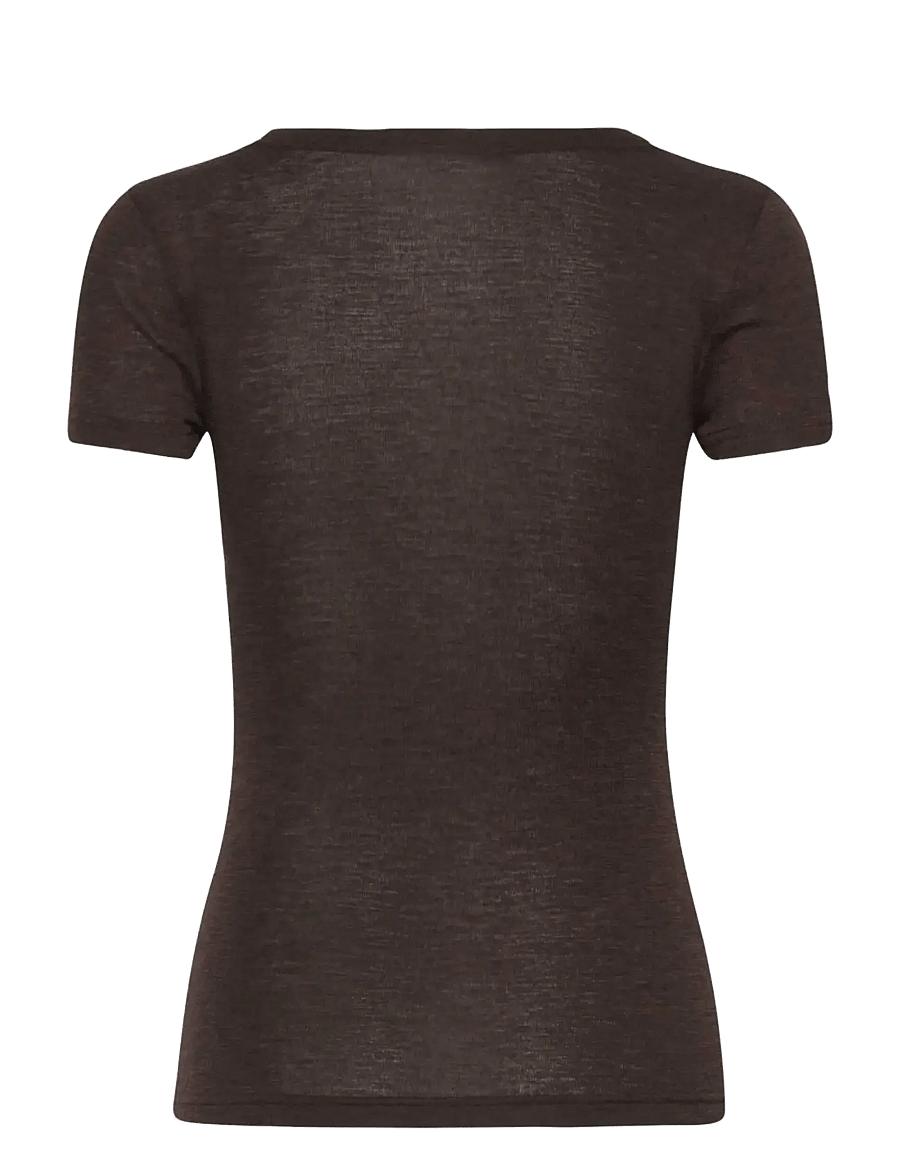 Rosemunde - RWSara Cashmere Blend Capsleeve T-shirt - kaschmir - mole melange - 2