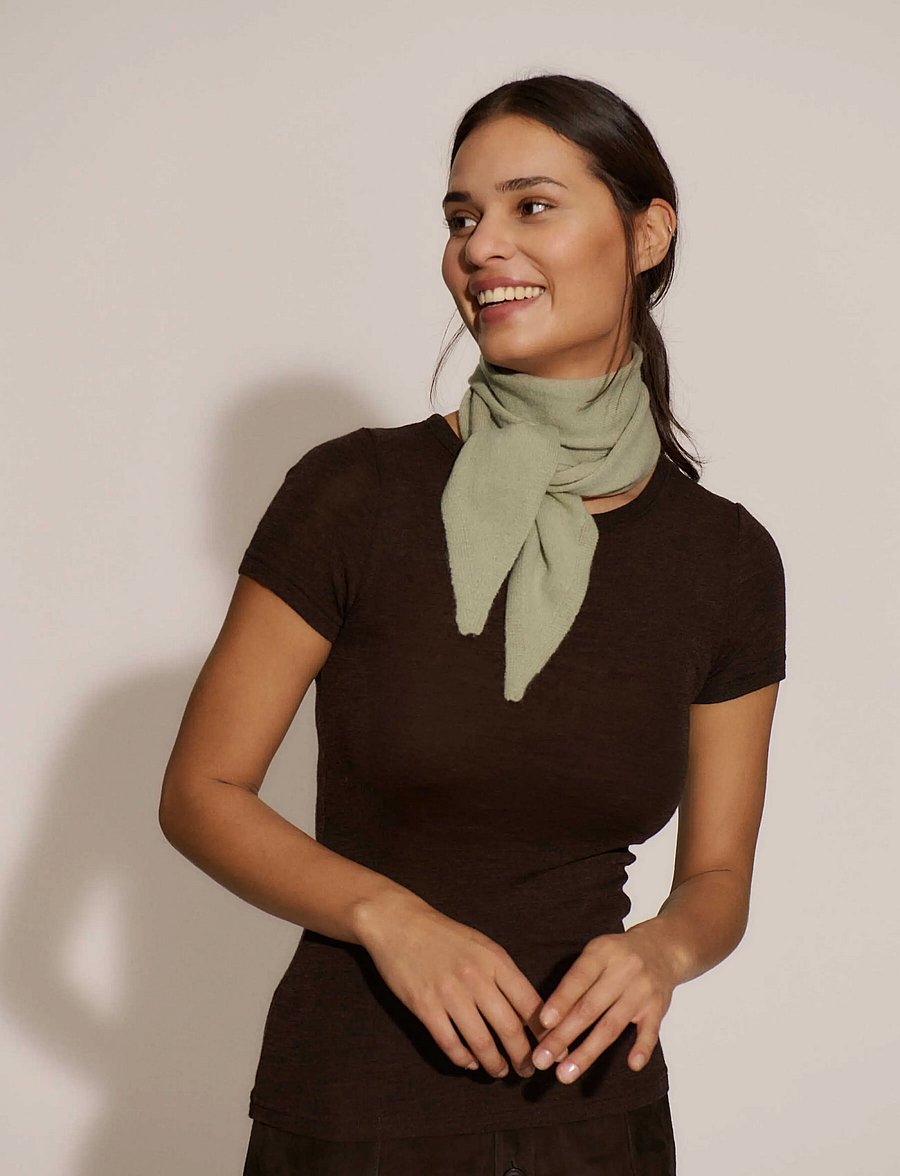 Rosemunde - RWSara Cashmere Blend Capsleeve T-shirt - kaschmir - mole melange - 0