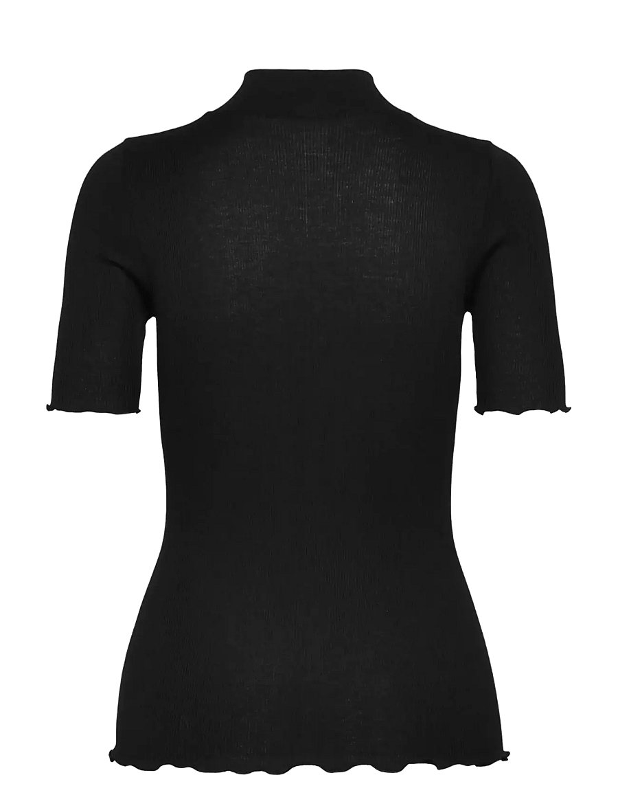 Rosemunde - RWBernadine Organic SS Lace T-shirt - black - 1