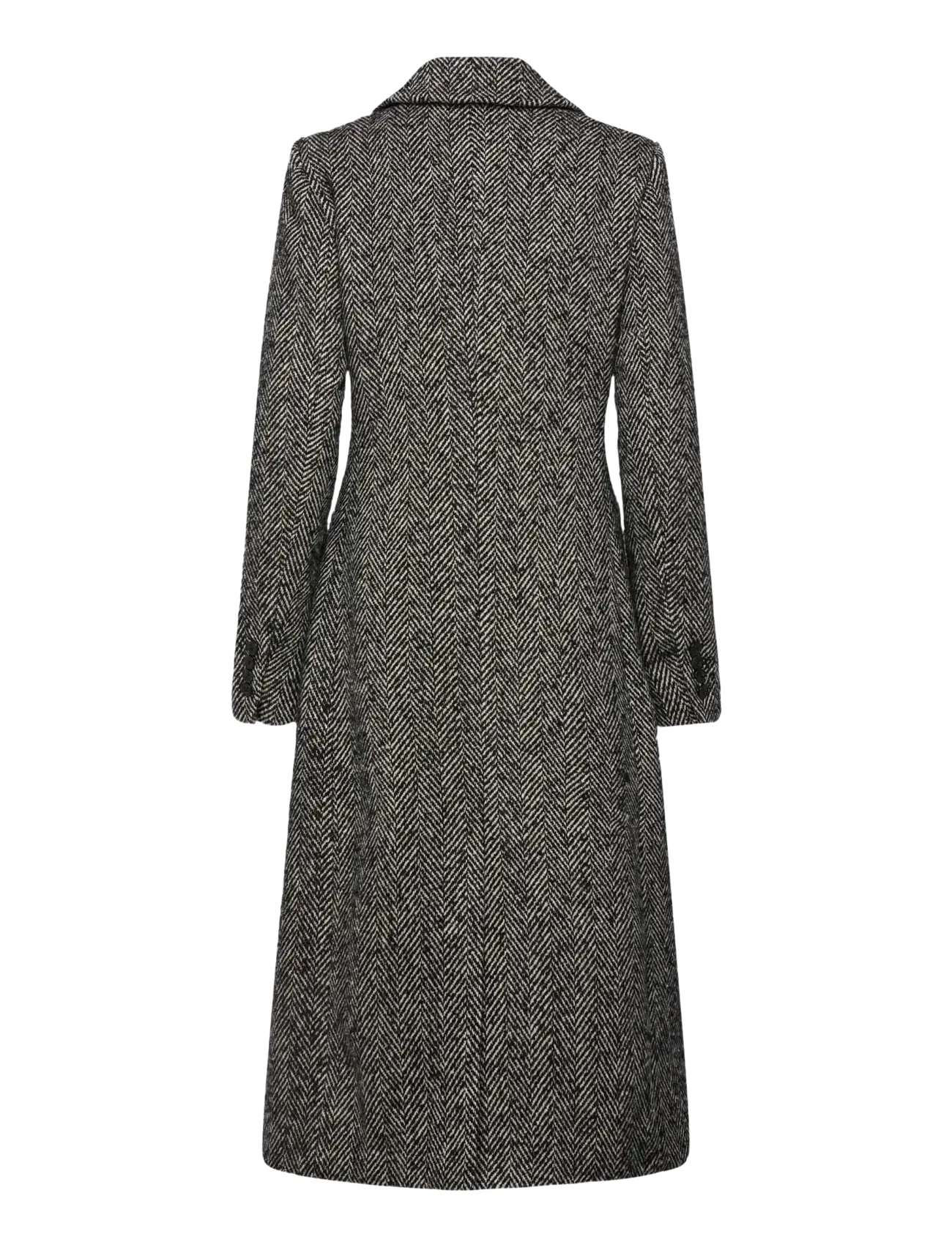 Rosemunde - RWLevi Long Coat - frakker - black w/ ivory stripe - 2