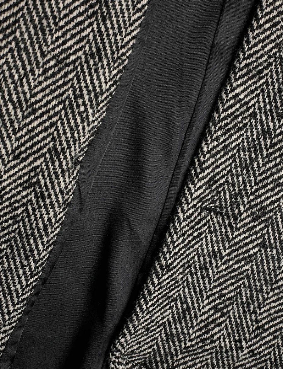 Rosemunde - RWLevi Long Coat - frakker - black w/ ivory stripe - 5