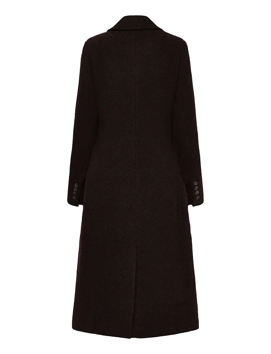 Rosemunde - RWLevi Long Coat - mäntel - mole w/ black stripe - 2