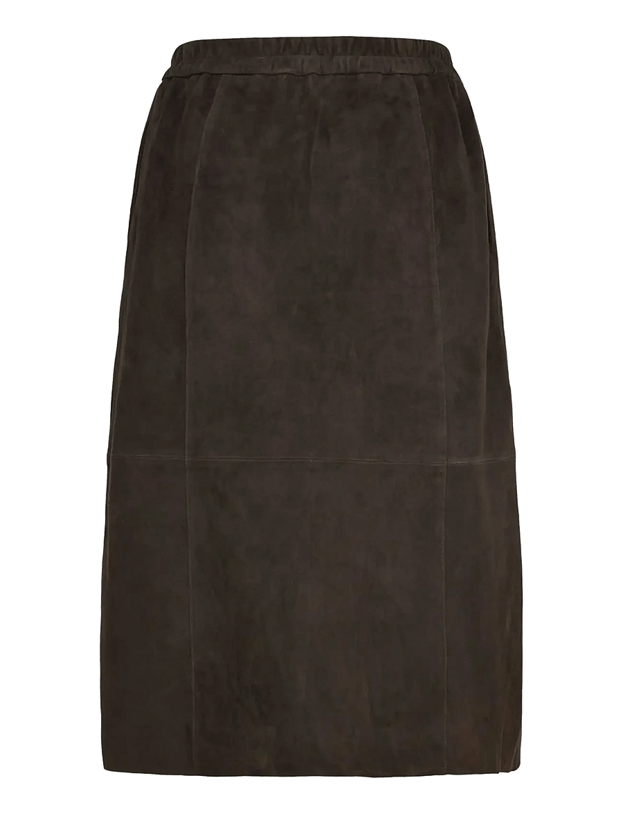 Rosemunde - RWNellie Suede Midi Skirt - skinnkjolar - mole - 2