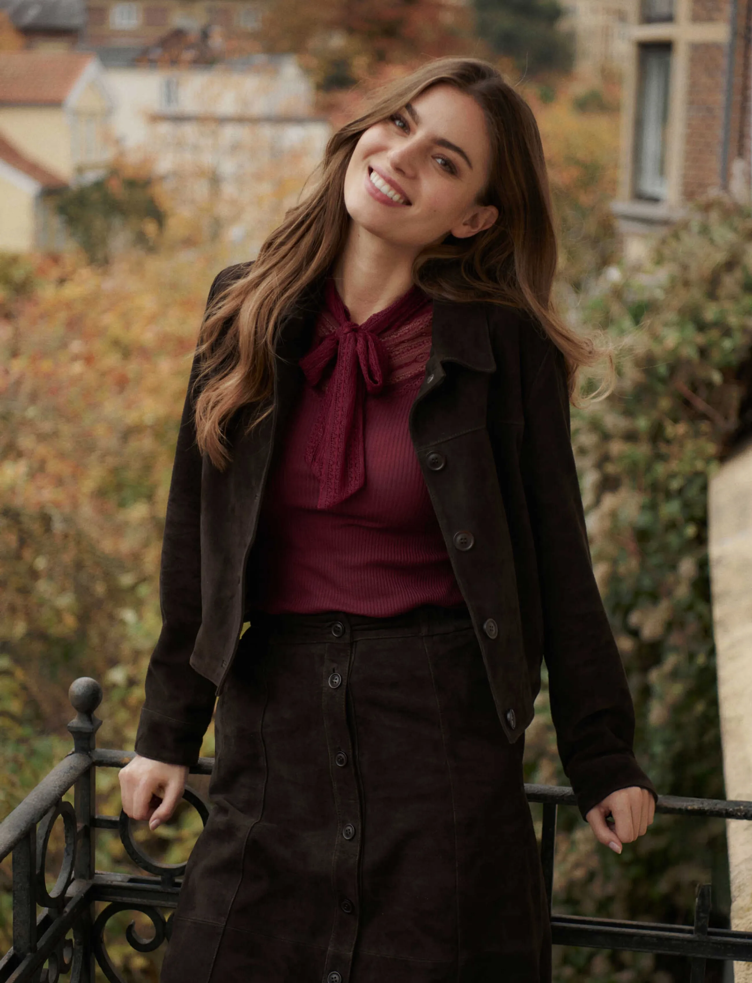 Rosemunde - RWNellie Suede Midi Skirt - skinnkjolar - mole - 3