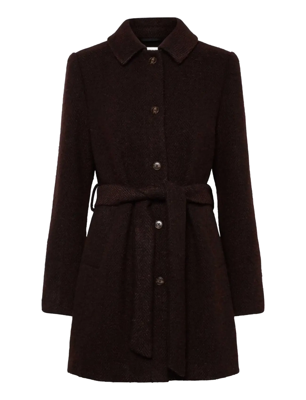Rosemunde RWLevi Belt Jacket - Kleidung - MOLE W/ BLACK STRIPE / brown