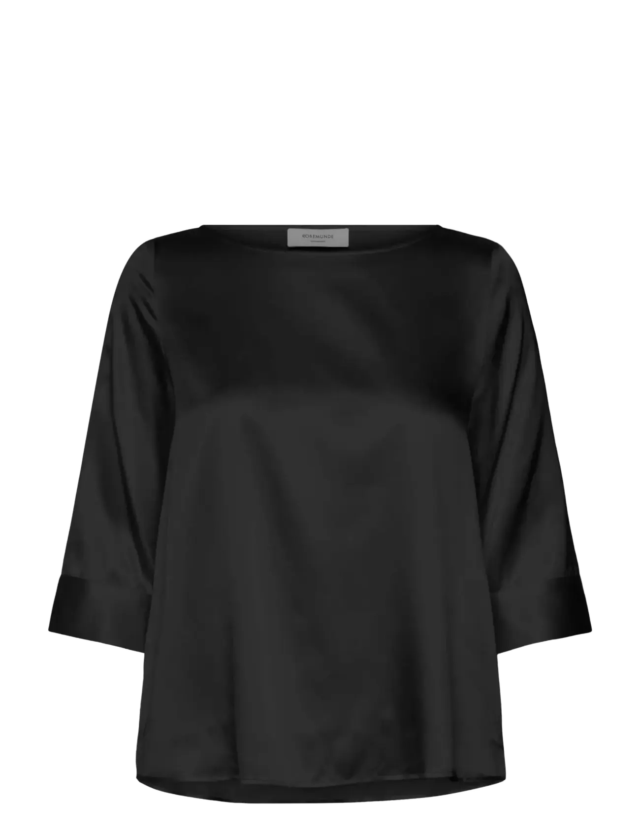 Rosemunde Rwjade Silk Boatneck Blouse, 36, Blouses, Schwarz - Long-sleeved, Frauen