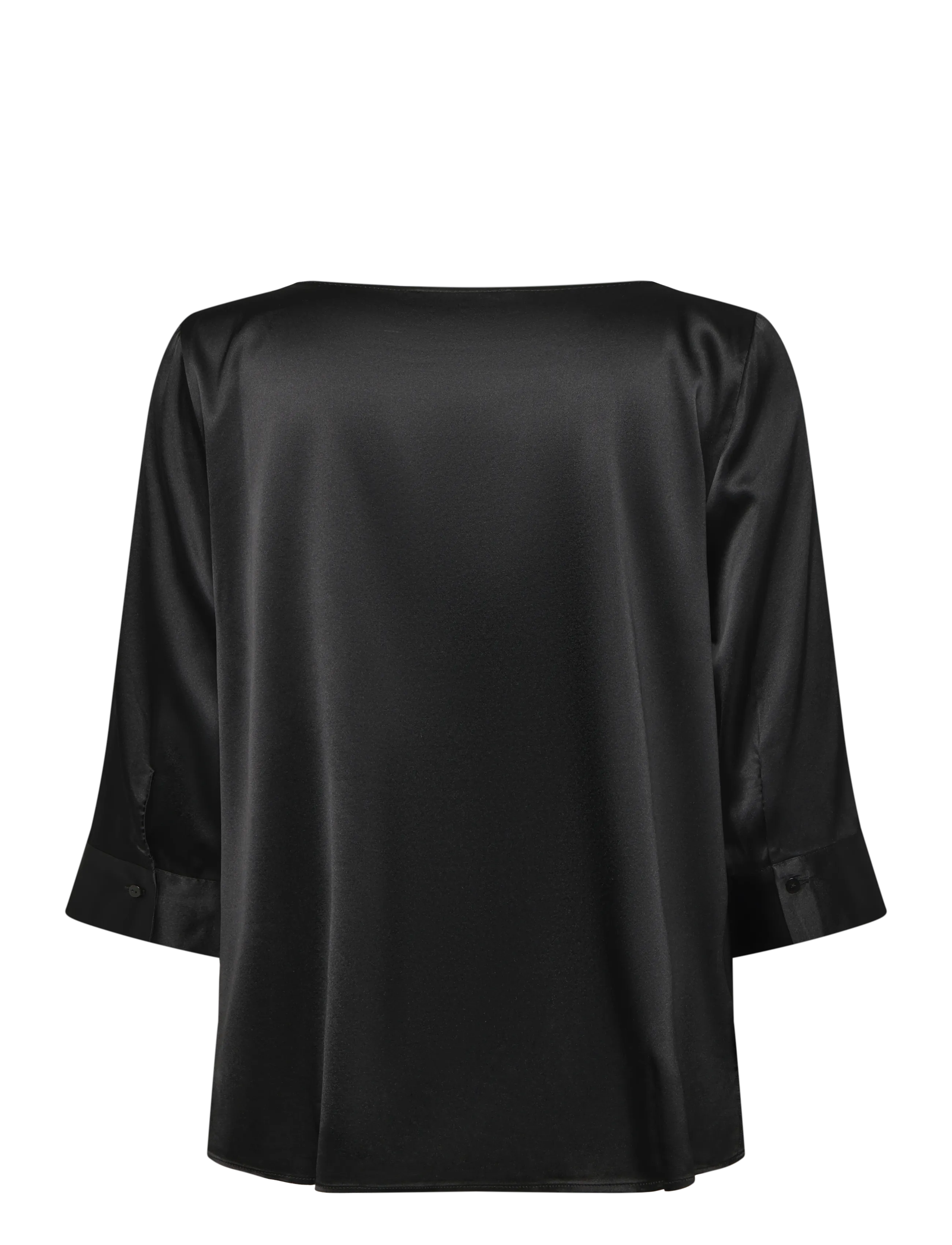 Rosemunde - RWJade Silk Boatneck Blouse - langærmede bluser - black - 1