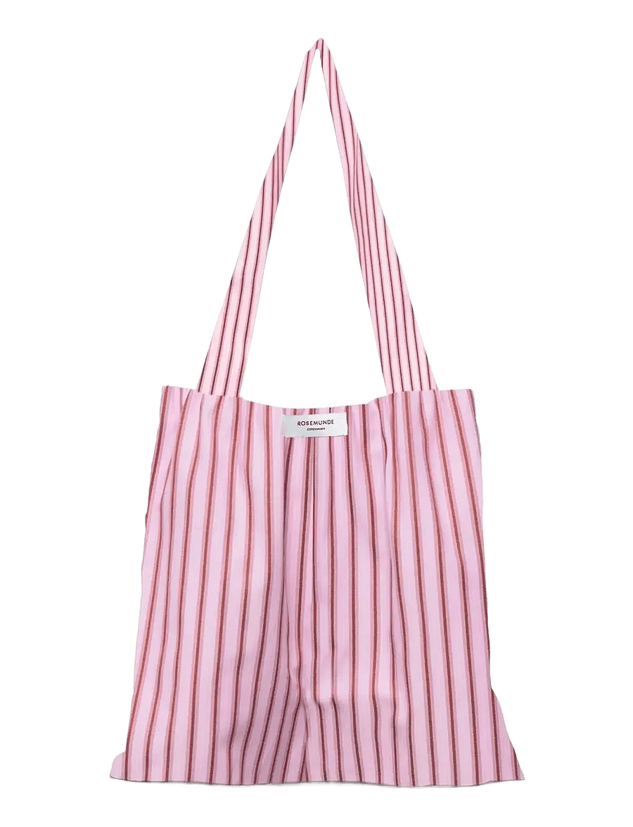 Rosemunde - RBUlla Stripe Tote Bag - tote bags - pink stripe - 0