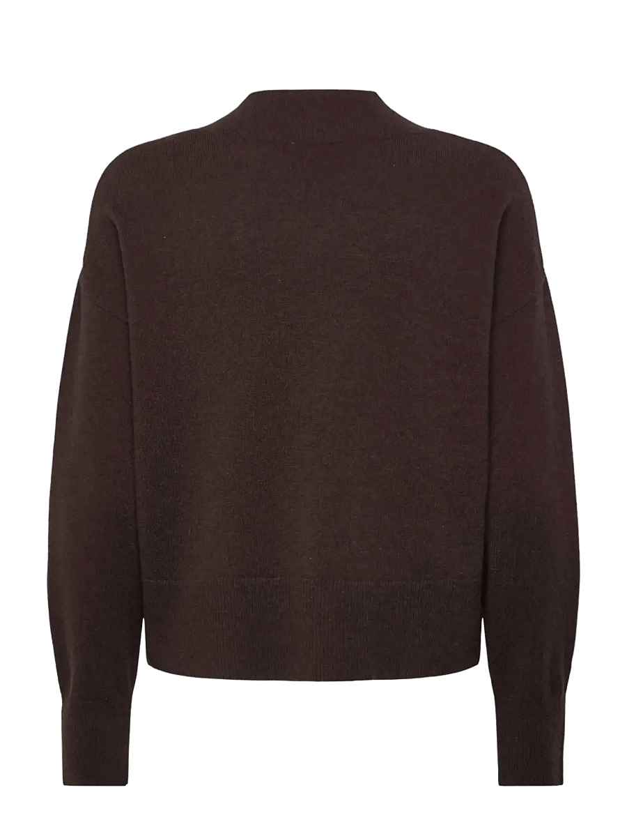 Rosemunde - RWLaica Cashmere V-neck LS Pullover - cashmere - mole - 1
