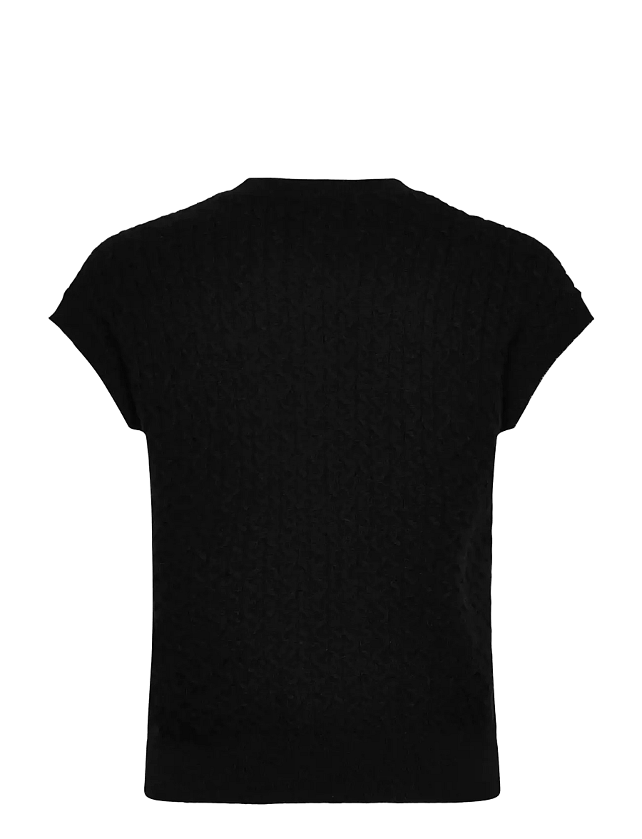Rosemunde - RWLaica Cashmere Cable Vest - black - 1