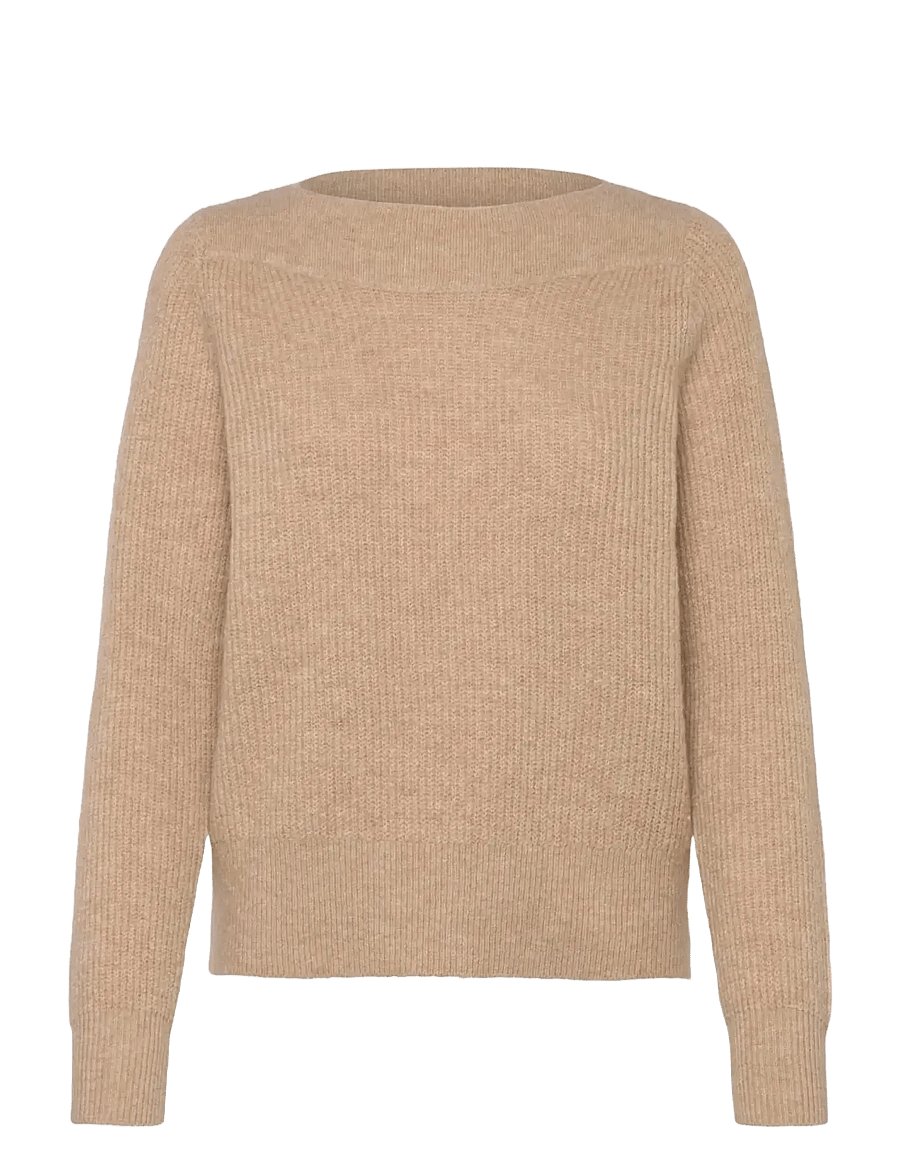 Rosemunde - RWTinker Wool Blend LS Boatneck Pullover - kampsunid - oat meal melange - 0