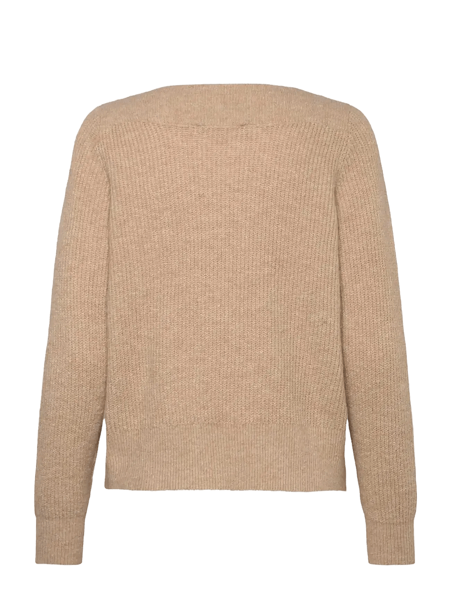 Rosemunde - RWTinker Wool Blend LS Boatneck Pullover - kampsunid - oat meal melange - 1