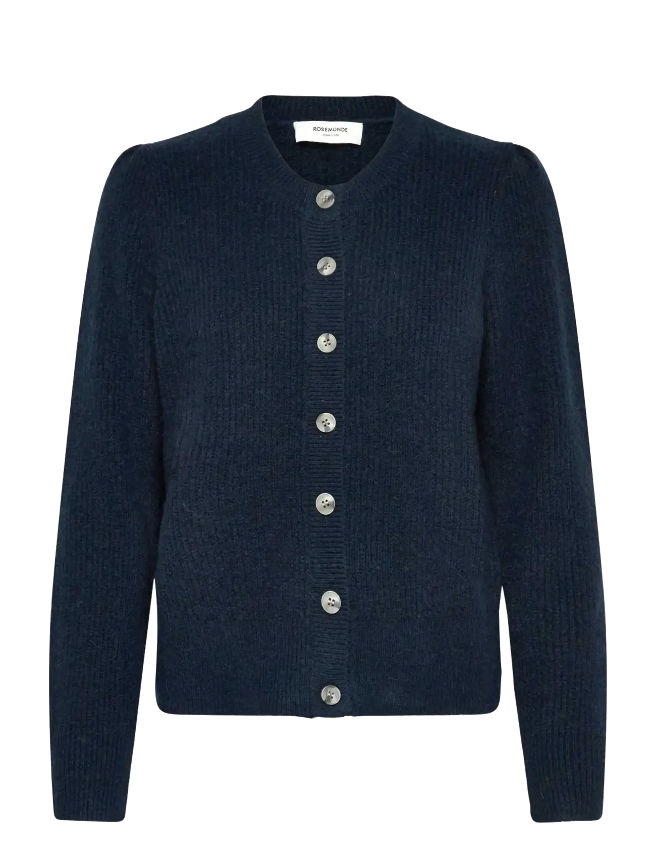 Rosemunde RWTinker Wool Blend LS Cardigan - Cardigans - DARK NAVY MELANGE / navy