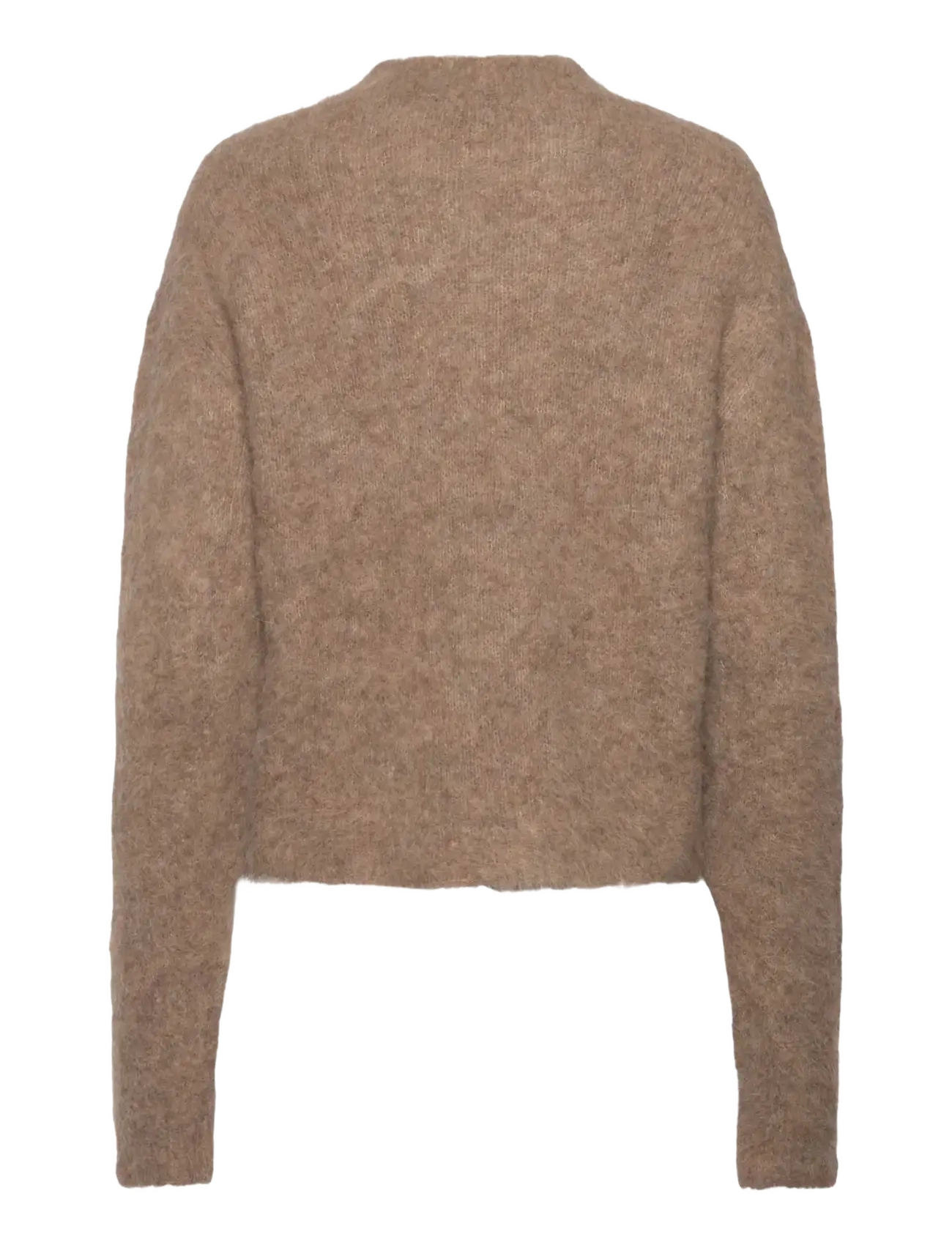 Rosemunde - RWFurry Alpaca LS Mock Neck Pullover - brown grey mel - 2