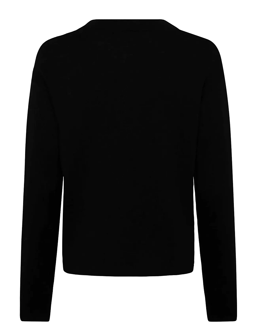 Rosemunde - RWCody Merino LS Mock Neck Pullover - striktrøjer - black - 1