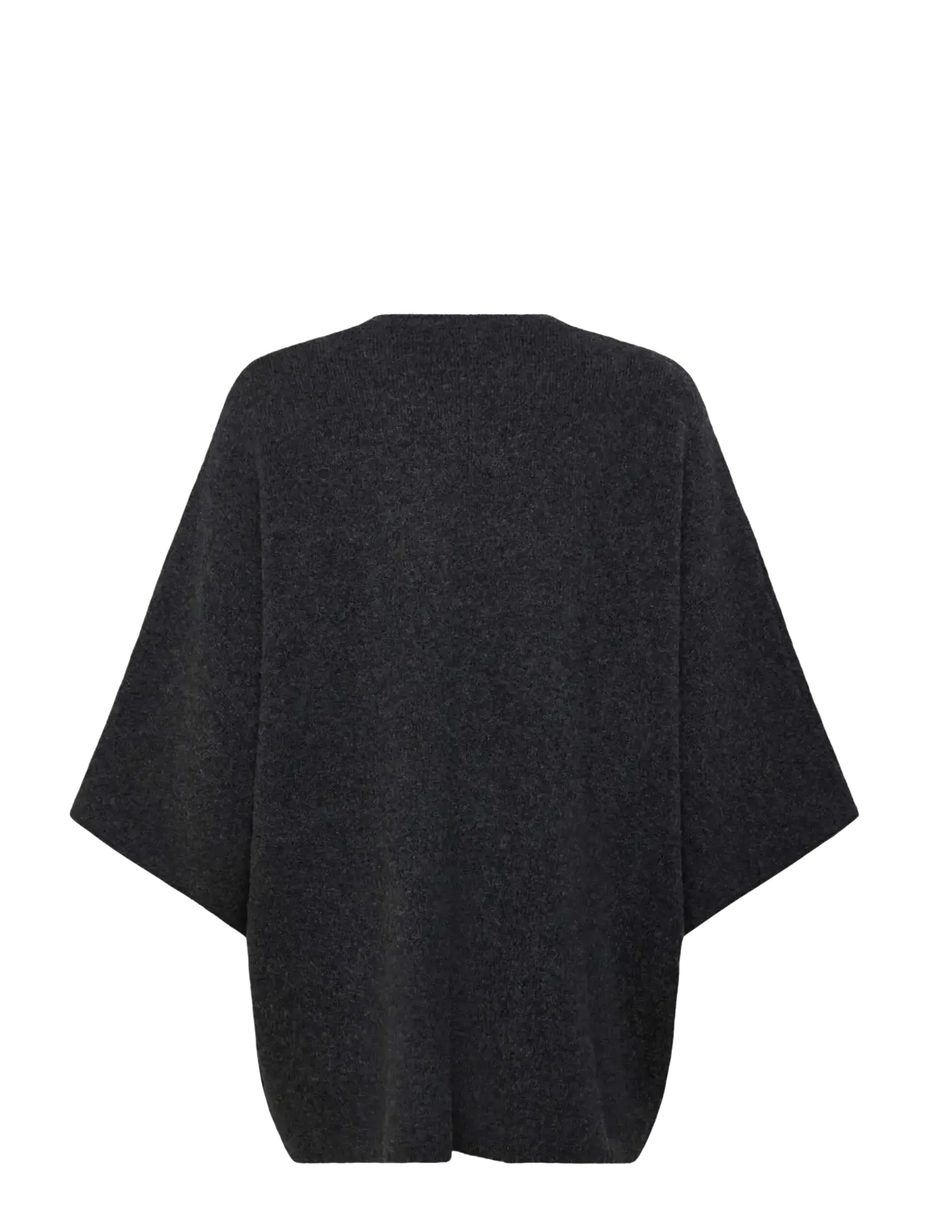 Rosemunde - RWJesse Wool Cape Cardigan - dark grey melange - 1