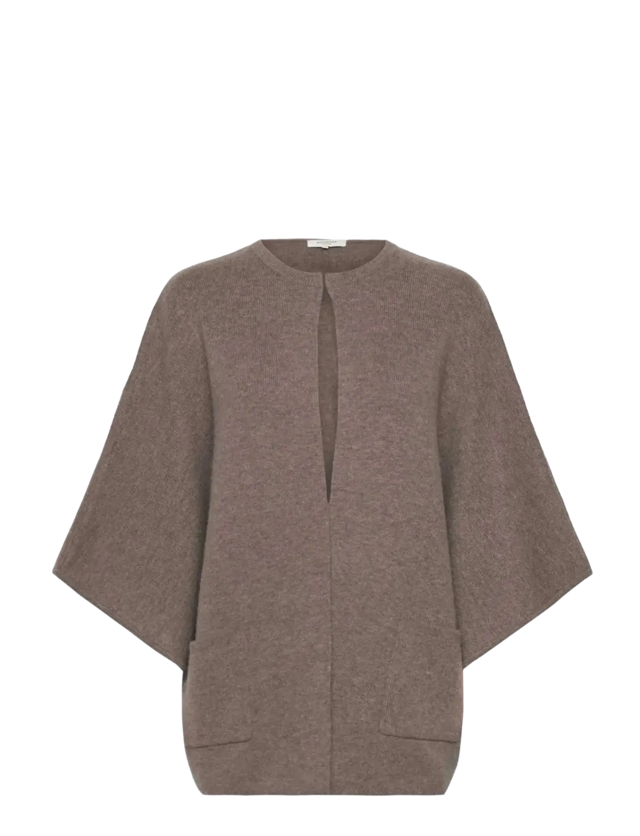 Rosemunde RWJesse Wool Cape Cardigan - Kleidung - WALNUT MELANGE / brown