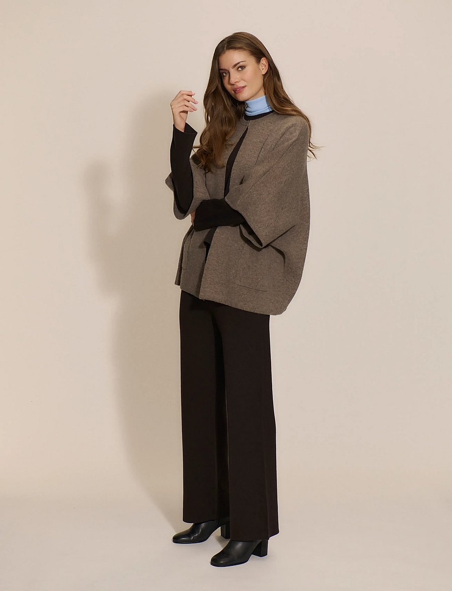 Rosemunde - RWJesse Wool Cape Cardigan - kaschmir - walnut melange - 4