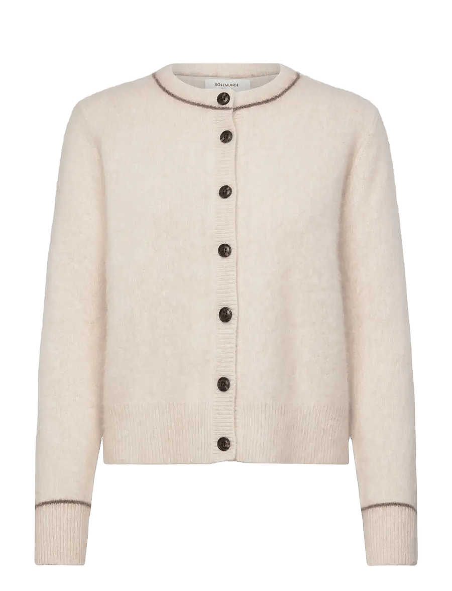 Rosemunde - RWFoxy LS Cardigan - cardigans - ivory - 0