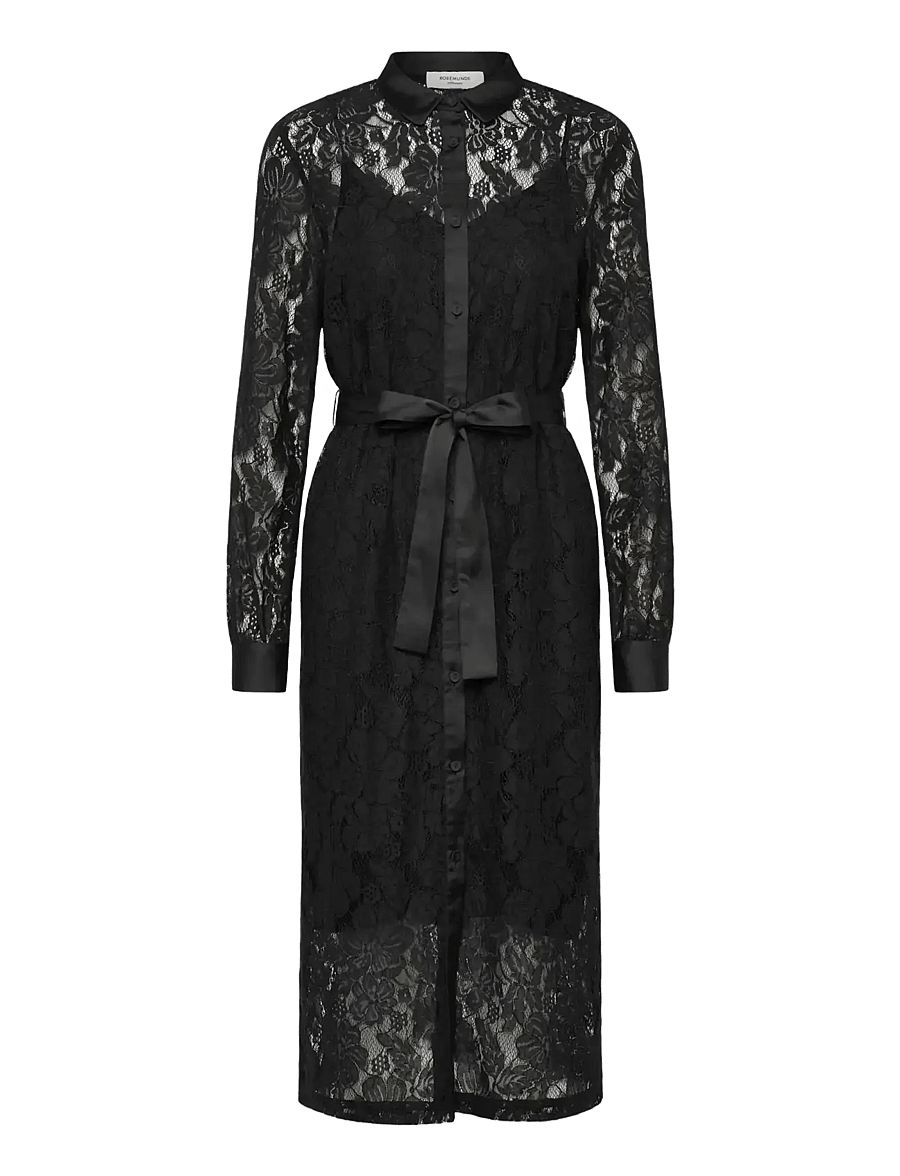 Rosemunde - RWAlice Lace LS Shirt Dress - black - 1