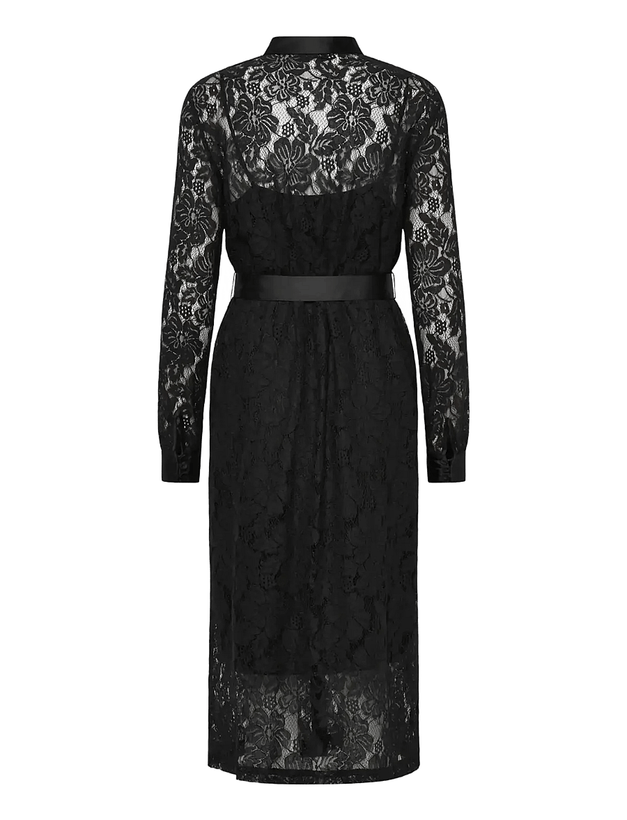 Rosemunde - RWAlice Lace LS Shirt Dress - black - 2