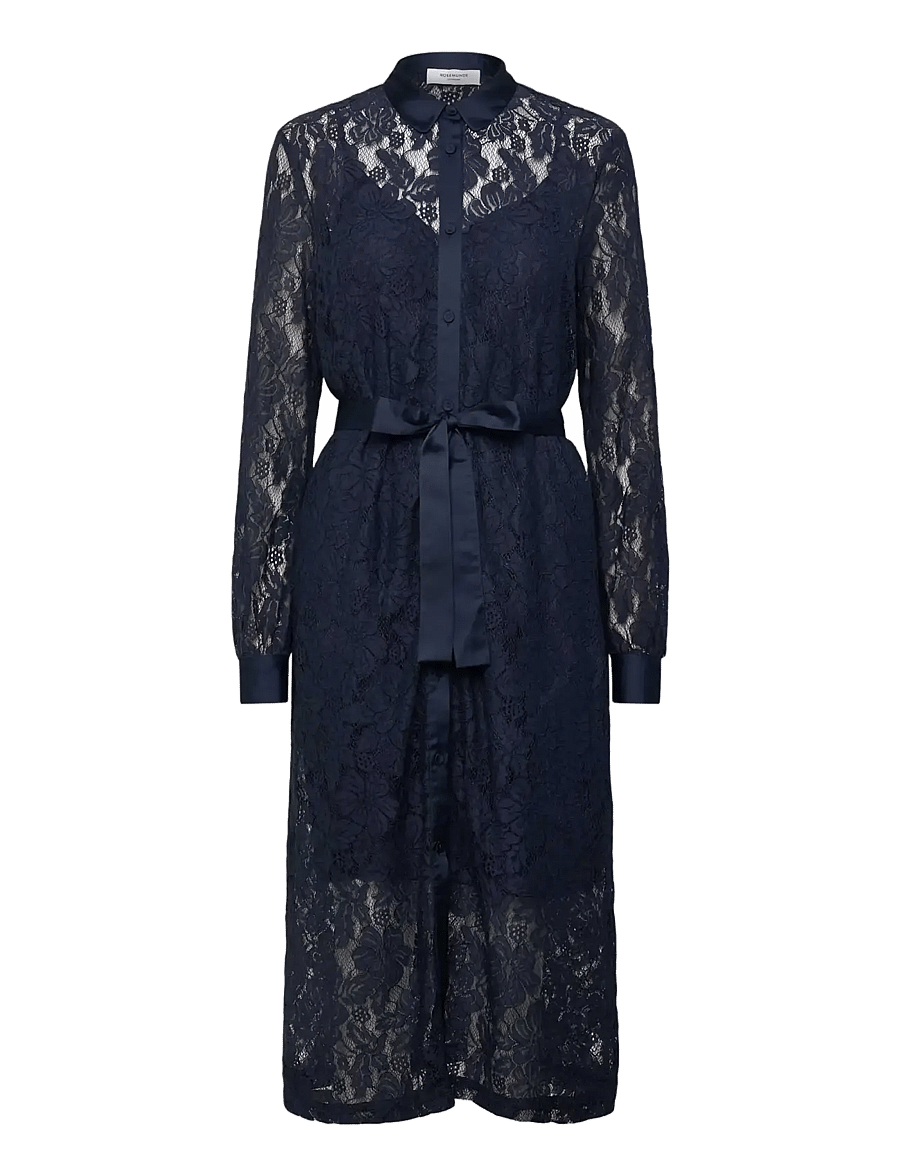 Rosemunde - RWAlice Lace LS Shirt Dress - navy - 0