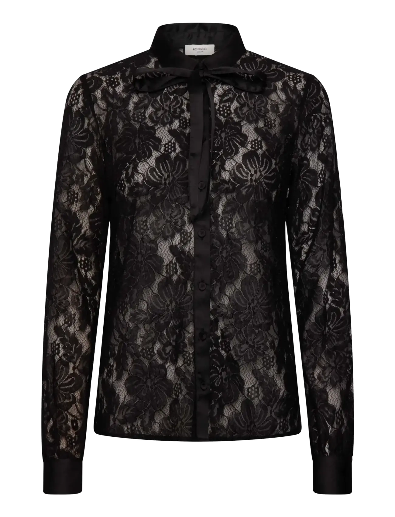 Rosemunde RWAlice Lace LS Shirt - Riided - BLACK / black