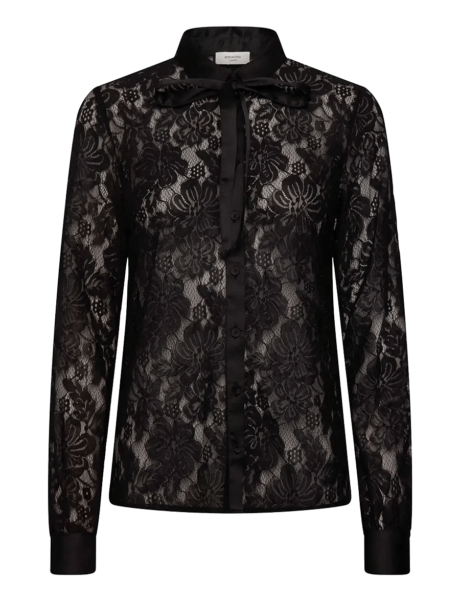 Rosemunde - RWAlice Lace LS Shirt - black - 0