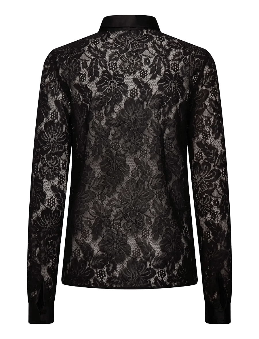Rosemunde - RWAlice Lace LS Shirt - black - 1