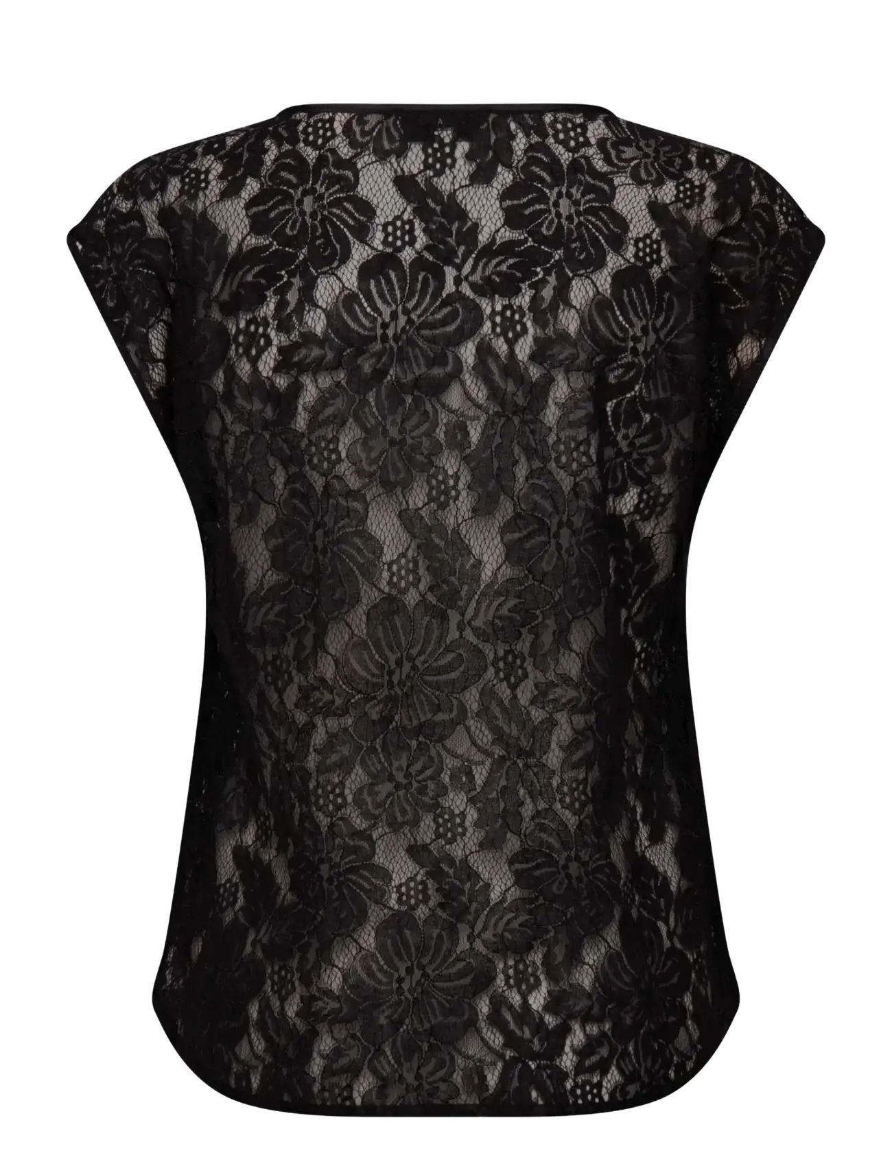 Rosemunde - RWAlice Lace SS Blouse - black - 1