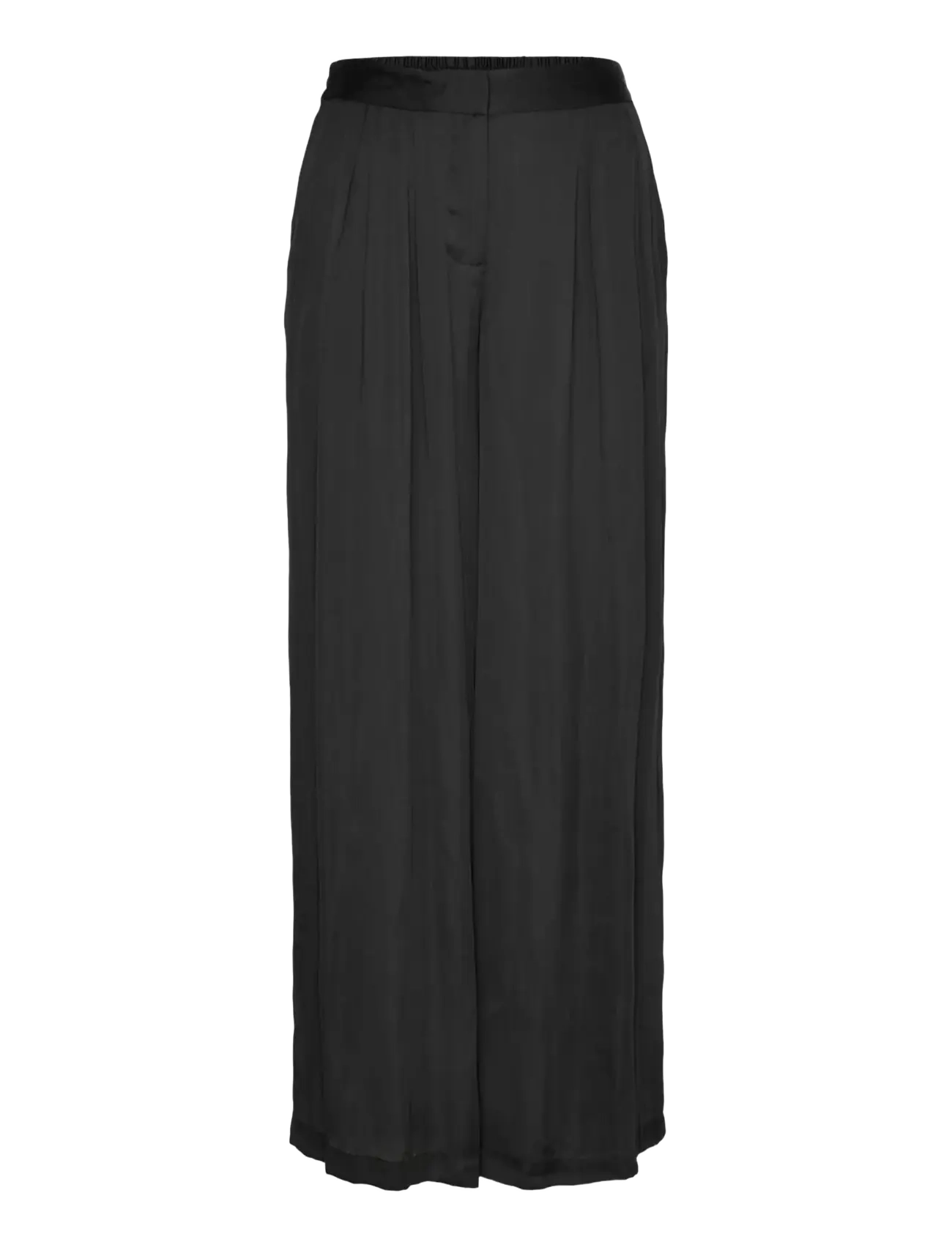 Rosemunde RWMessina HW Wide Trousers - Bukser med brede ben - BLACK / black