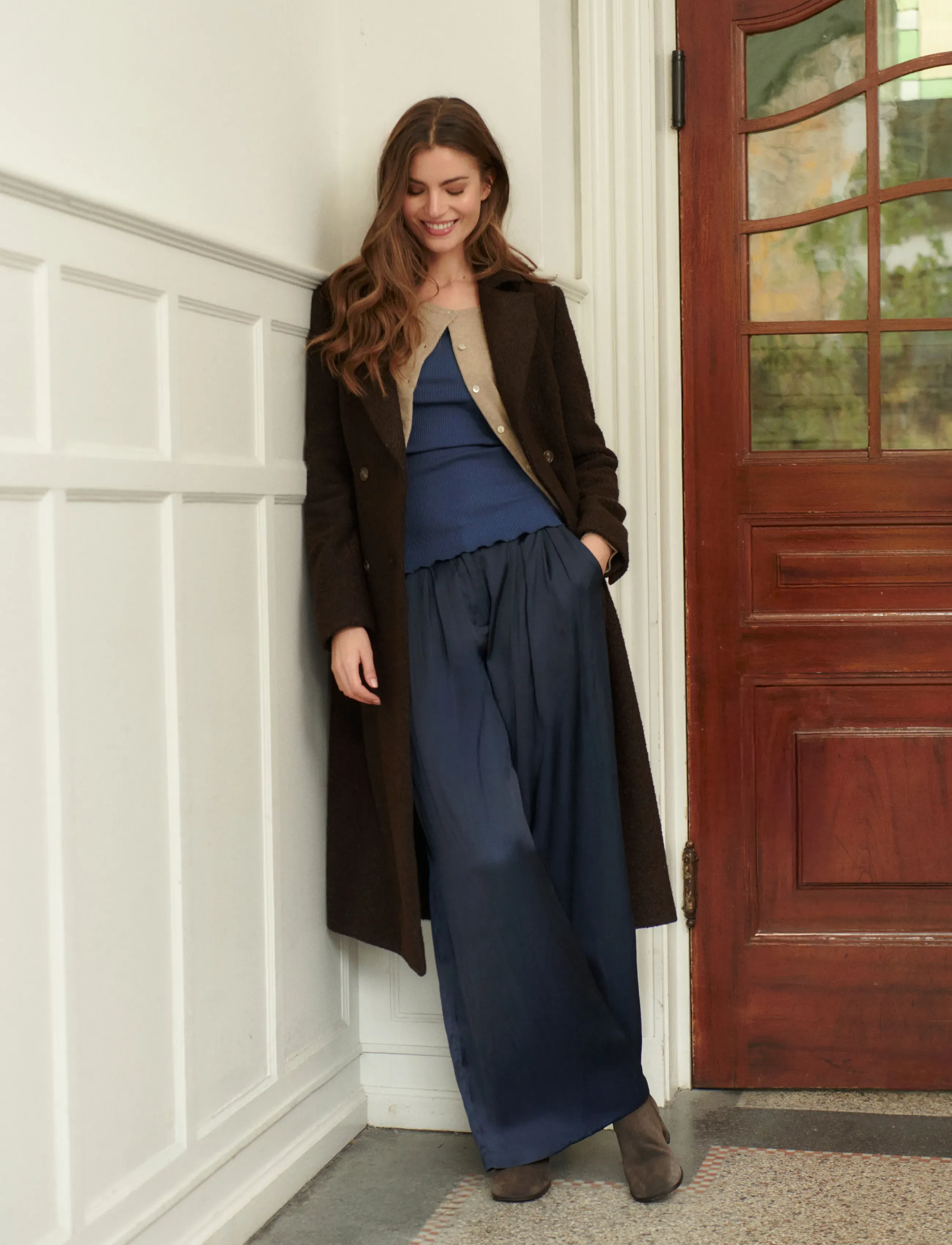 Rosemunde - RWMessina HW Wide Trousers - navy - 3
