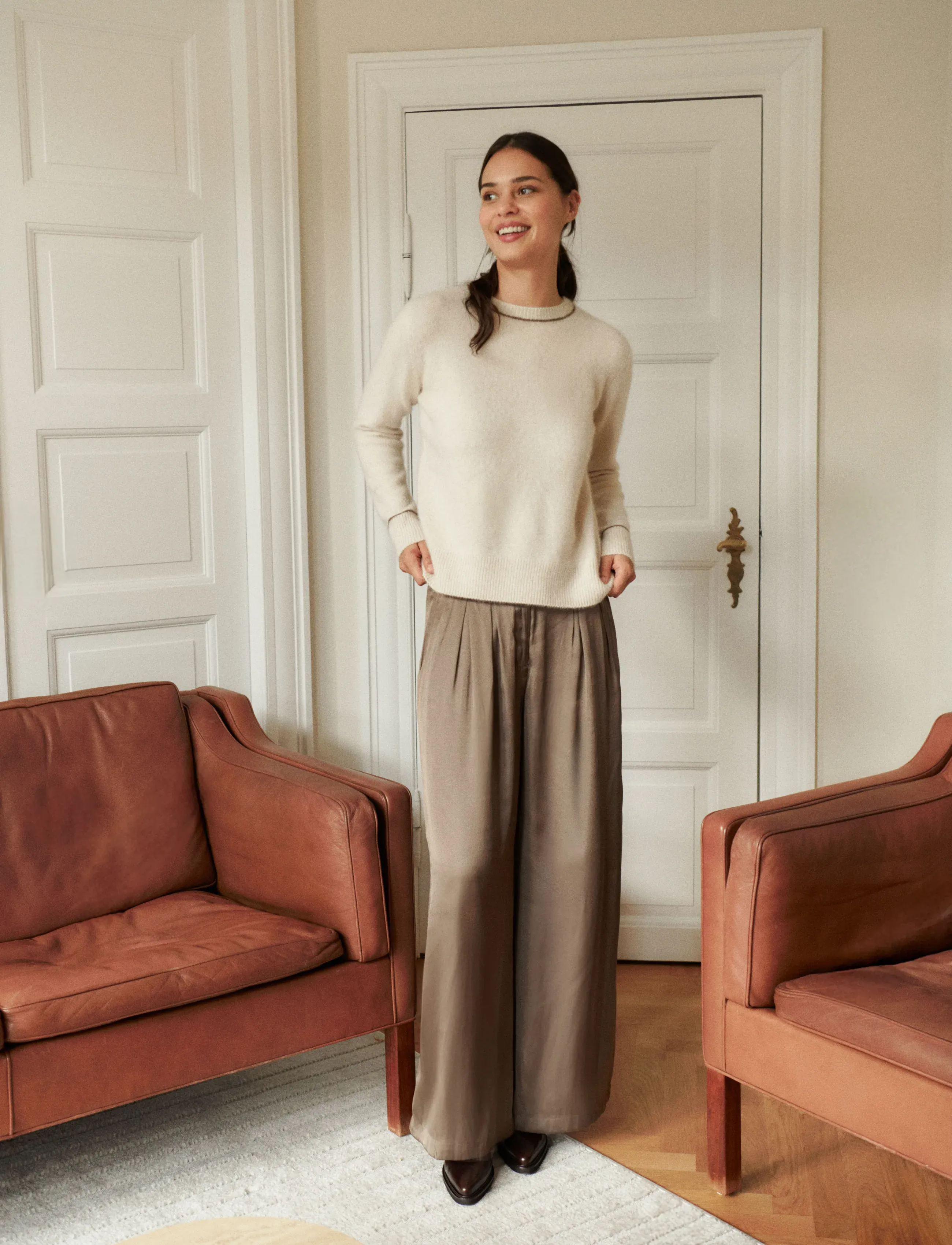 Rosemunde - RWMessina HW Wide Trousers - walnut - 4