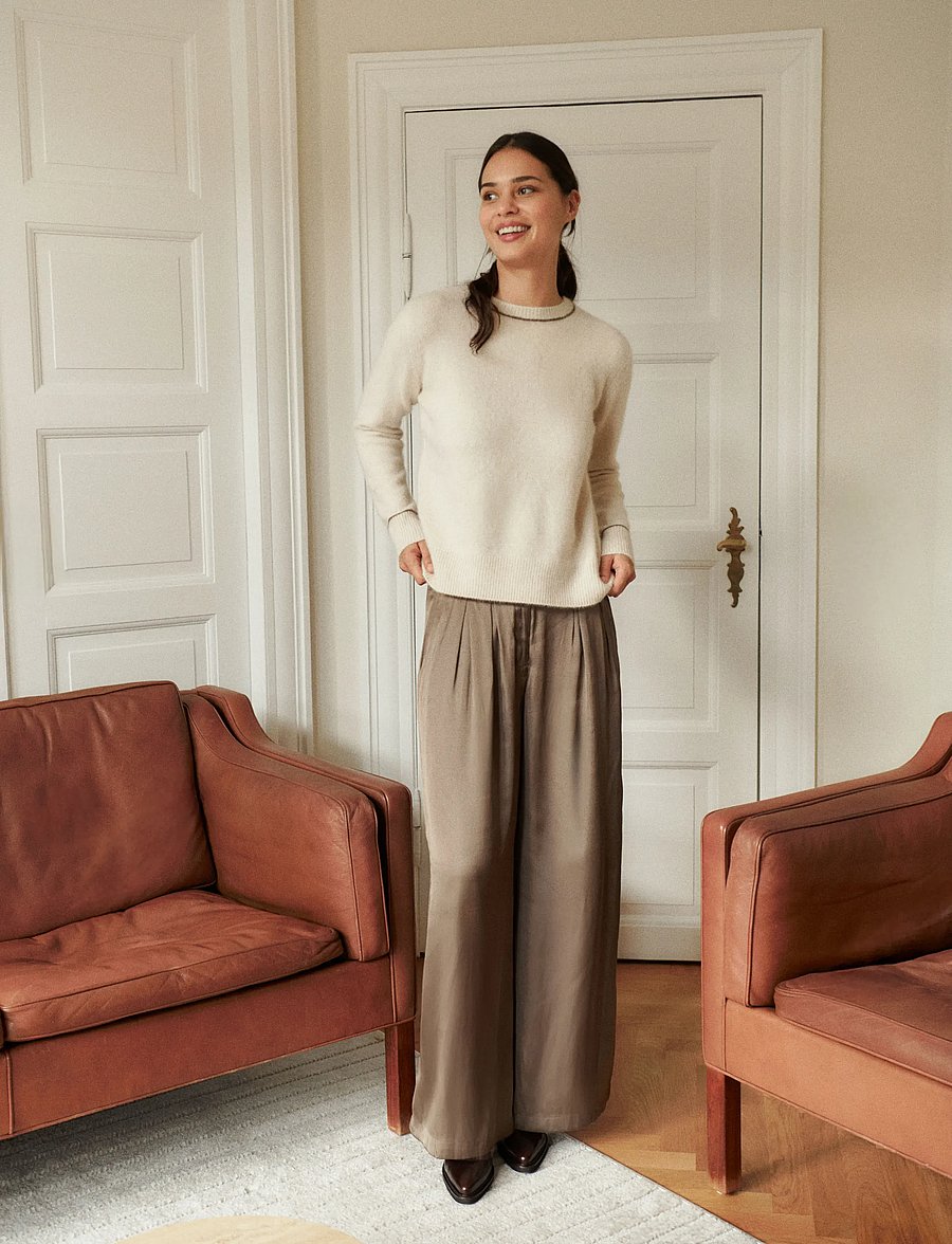 Rosemunde - RWMessina HW Wide Trousers - hosen mit weitem bein - walnut - 4