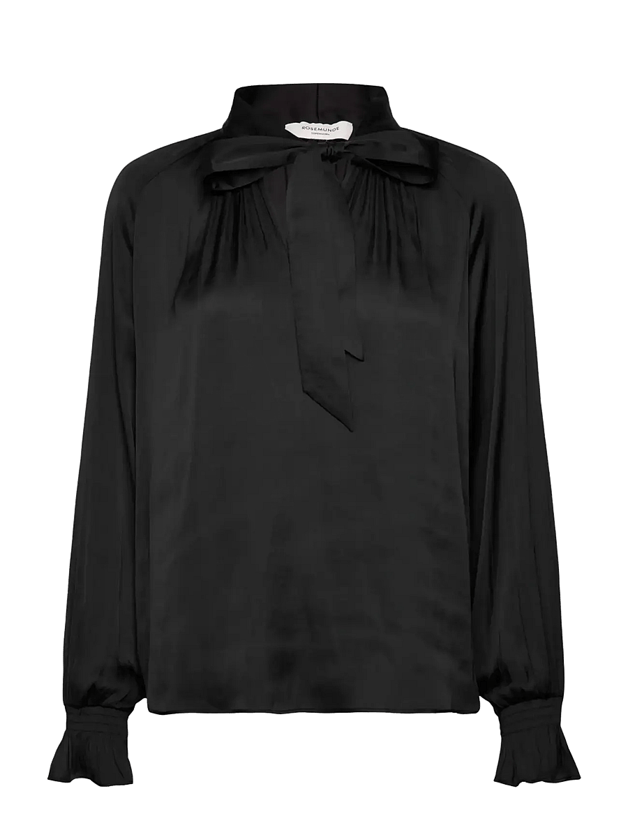 Rosemunde - RWMessina LS Tie Blouse - black - 0