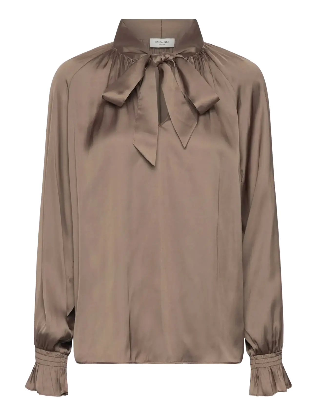 Rosemunde RWMessina LS Tie Blouse - Kleidung - WALNUT / brown