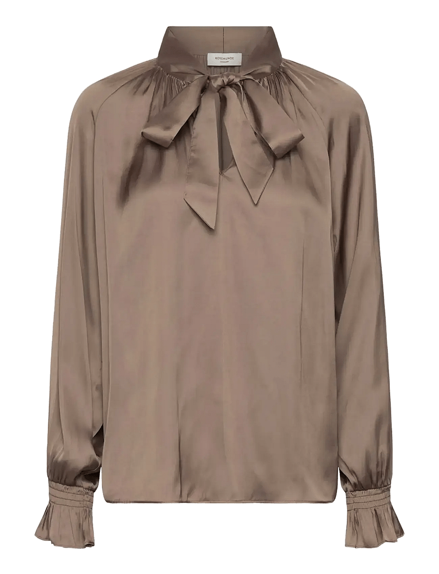 Rosemunde - RWMessina LS Tie Blouse - walnut - 1